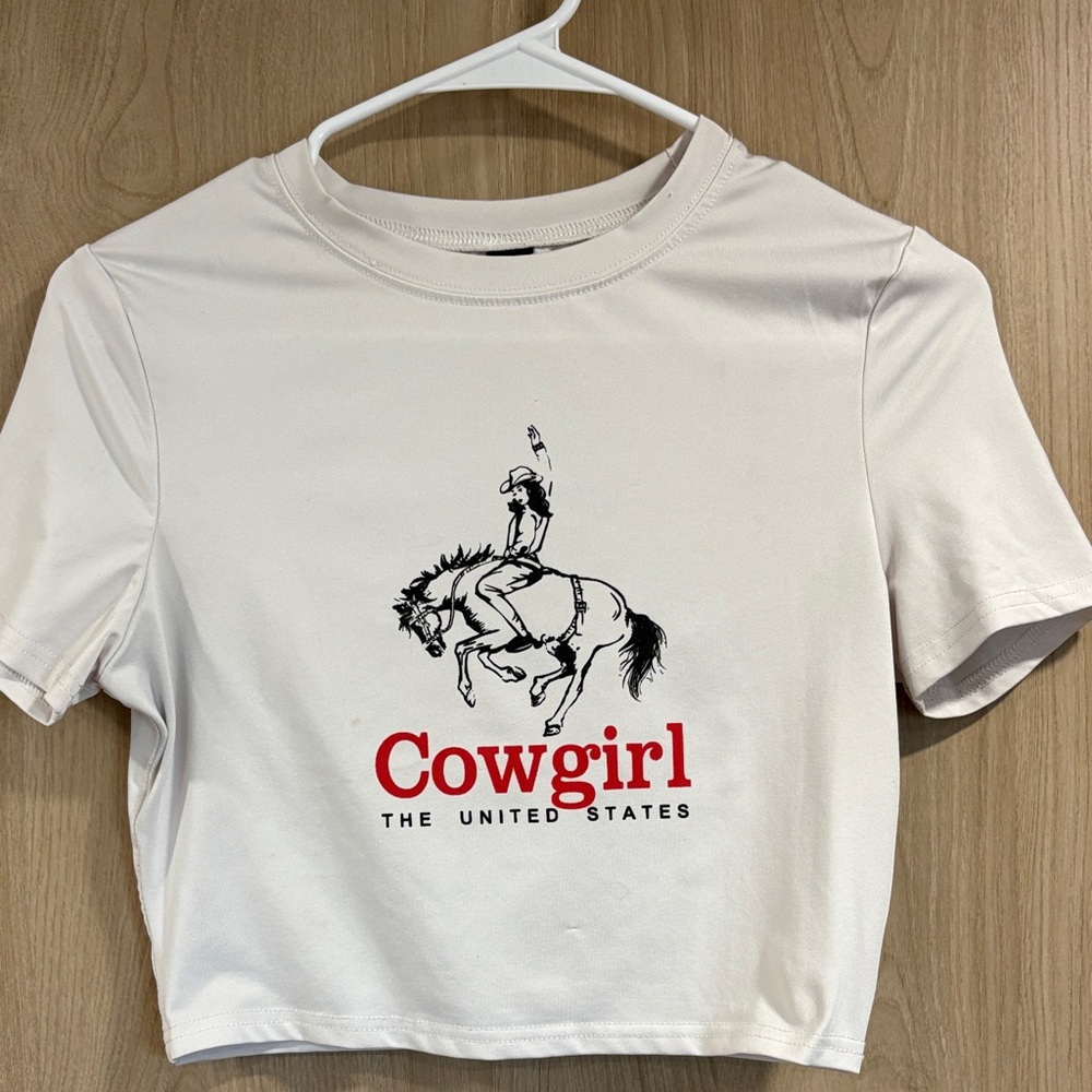 White Cowgirl Crop Top